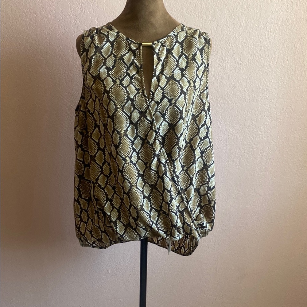 MICHAEL KORS. Snake Print Sleeveless Top